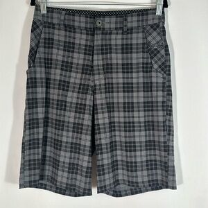 Lululemon Men’s Grey & Black Plaid Commission Shorts Size 30
